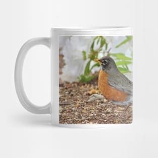 Robin Among The Flowers Mug